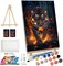 Paint by Numbers Kit for Adults – Tiger Design, DIY Paint by Number with Frame and Easel, Animal Art Kit for Home Wall Decor and Gifts – 7.87x11.81 Inch Canvas